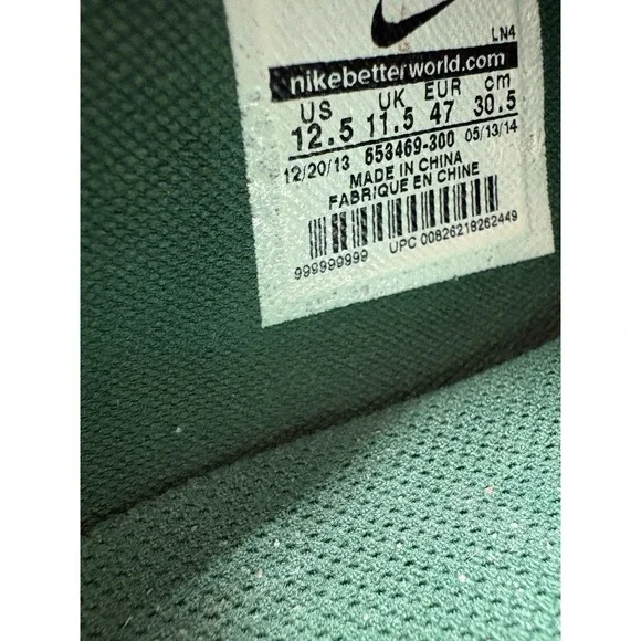 Nike Lunar TR1 LE Green White MSU Colors Men's Training Shoes Sneakers Size 12.5 - Picture 10 of 13